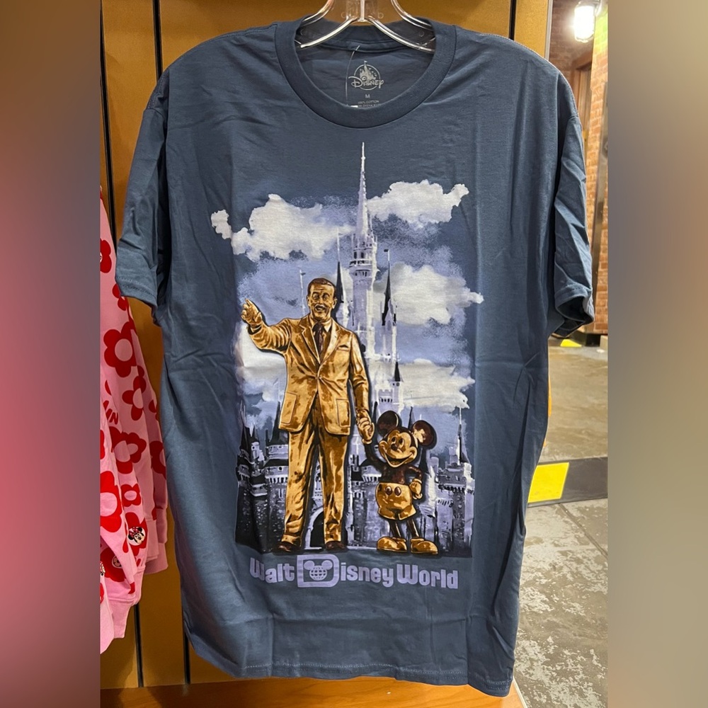 Walt Disney World Parks Magic Kingdom Partner Statue Walt Mickey Adult T-Shirt